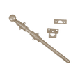 Cal-Royal DDSB Solid Brass Decorative Dutch Door Bolt with Mortise and Universal Strikes