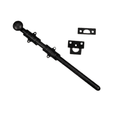 Cal-Royal DDSB Solid Brass Decorative Dutch Door Bolt with Mortise and Universal Strikes