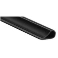 Pemko PK33 black silicone perimeter gasketing strip, 3/8" x 3/16", showing compression bulb profile and stabilizer flange