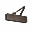 Norton Rixson 7500 Series Institutional Surface Door Closer, Dark Oxidized Satin Bronze (613E) finish, regular arm, shown on white background