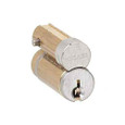Schlage 23-030 6-Pin Full Size Interchangeable Core (FSIC) — front and side view showing plug face with keyway and brass body