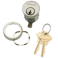 Schlage Commercial 20-001 1-1/8" 6-Pin Mortise Cylinder, Straight Cam, Compression Ring & Spring