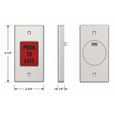 RCI 917 Easy Touch Weatherproof Exit Push Button Switch with Brushed Aluminum Finish