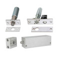 SDC 100/200 Series Direct Throw Electric Bolt Locks — mortise and surface mount units shown, including 110I, 160I, 180AI, 210H, 260H, and 280AH models