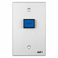 RCI 970 Series Illuminated Exit Pushbutton with Blue Lens and Tamper-Resistant Design