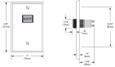 RCI RCI 970 Illuminated Exit Pushbutton, Blue DOR970