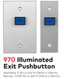 RCI RCI 970 Illuminated Exit Pushbutton, Blue DOR970
