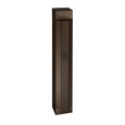 SDC BP Series Square Bollard Post, 710 Dark Bronze finish, Narrow Switch Prep, 6" x 6" ADA compliant access control bollard