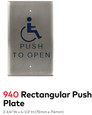 RCI RCI 940 Rectangular Push Plate with Brushed Stainless Steel Finish DOR940