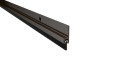 Pemko 18041 door bottom weatherstrip, dark bronze anodized aluminum finish, nylon brush insert, angled view showing retainer profile