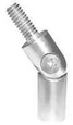 ABH 2100 Series angled swivel pivot connector accessory – satin aluminum finish