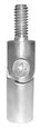 ABH 2100 Series threaded mounting stud connector component – satin aluminum finish