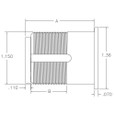 Kaba Ilco Mortise Cylinder, Schlage C Keyway