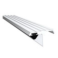 Pemko 355 T Overlapping Astragal with Silicone Insert, Clear Anodized Aluminum, angled view showing T-profile and silicone seal