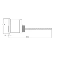 Kaba Ilco Kaba Ilco 7076 1 1/8" (28.6mm) 6 Pin Keyed Rim Cylinder ILC-7076