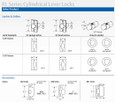 Arrow RL Series latch and strike spec sheet - 2-3/8" and 2-3/4" backset options, UL spring and dead latch drawings, R62/R60/R61 strike dimensions