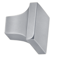 Omnia 9004 Modern Square Cabinet Knob - Solid Brass Construction with 1" Projection