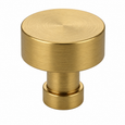 Omnia 9035 Modern Round Cabinet Knob in Solid Brass with Multiple Size Options
