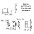 Kaba Ilco Kaba Ilco IL-OP-10 Series 1/8" Recessed Arch/Vistawall Pivot Set ILC-IL-OP-10