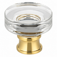 Omnia 9936 Prodigy Glass Cabinet Knob with 1-1/4" Diameter and 1-1/16" Projection
