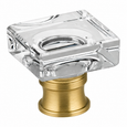 Omnia 9956 Prodigy Glass Cabinet Knob with 1-1/16" Diameter and Projection