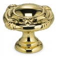 Omnia 7430 Ornate Solid Brass Cabinet Knob with Multiple Size Options