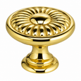 Omnia 7435 Ornate Solid Brass Cabinet Knob with Multiple Size Options