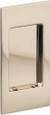 Omnia 7036/0 Modern Rectangular Flush Cup Pull in Solid Brass for Sliding and Barn Doors