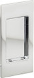 Omnia 7036/0 Modern Rectangular Flush Cup Pull in Solid Brass for Sliding and Barn Doors