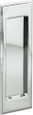 Omnia 7037/0 Traditional Rectangular Flush Cup Pull - Solid Brass with 1/8" Projection