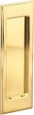 Omnia 7037/0 Traditional Rectangular Flush Cup Pull - Solid Brass with 1/8" Projection