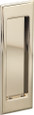 Omnia 7037/0 Traditional Rectangular Flush Cup Pull - Solid Brass with 1/8" Projection