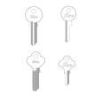 Kaba Ilco Kaba Ilco Taylor Key Blank Nickel Plated ILC-TKB