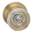 Omnia Omnia 566 Interior Glass Knob Latchsets, 2-3/8 Backset, Full Lip, Solid Brass, 2-1/2" Projection, 2-3/8" Diameter OMN-566