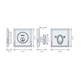 Omnia Omnia Rectangular Auxiliary Single Cylinder Deadbolt Kit, Solid Brass, 2-5/8" Square OMN-RECTDB