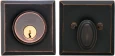 Omnia RECTDB Rectangular Auxiliary Single Cylinder Deadbolt Kit with 2-5/8" Square Design and Solid Brass Construction