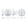 Omnia Omnia Modern Single Cylinder Auxiliary Deadbolt Kit, Solid Brass OMN-MODDB