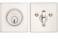 Omnia SQRDB Prodigy Square Single Cylinder Deadbolt with Solid Brass Construction