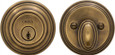Omnia COLDB Colonial Single Cylinder Deadbolt - Solid Brass 2-1/2" Diameter