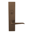 Omnia D12042 Solid Brass Deadbolt Lever Lockset with Sideplates - 10 9/16" Overall Length