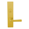 Omnia 12368 Solid Brass Mortise Lever Lockset with Plates - 10-9/16" Overall Length