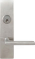 Omnia 12043 Mortise Lever Lockset With Plates, Satin Stainless Steel, 10-9/16" Overall, 2-3/8" W, 2-5/8" Projection