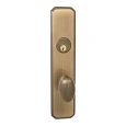 Omnia D11432 Traditional Deadbolt Knob Lockset with Plates - Solid Brass Construction