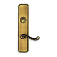 Omnia Omnia D24570 Traditional Deadbolt Lever Lockset With Plates, 10-5/8" Overall, 2-7/16" W, 2-1/2" Projection, 5-1/2" Center to Center OMN-D24570
