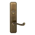 Omnia D24570 Traditional Deadbolt Lever Lockset with Sideplates, Solid Brass, 10-5/8" Overall Length