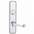Omnia D24570 Traditional Deadbolt Lever Lockset with Sideplates, Solid Brass, 10-5/8" Overall Length