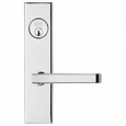 Omnia 64036 Ornate Narrow Backset Lever Lockset with Solid Brass Construction