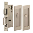 Omnia Omnia 7037 Privacy Pocket Door Lock with Traditional Rectangular Trim featuring Turnpiece and Emergency Release OMN-7037/L