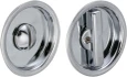 Omnia 3910S Sliding Pocket Door Mortise Lock with 2-3/8" Round Trim - Solid Brass Construction