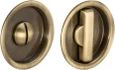 Omnia 3910S Sliding Pocket Door Mortise Lock with 2-3/8" Round Trim - Solid Brass Construction